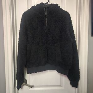 🖤 Black Lulu Sherpa Zip Pullover 10